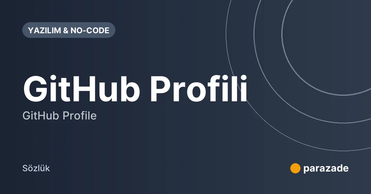 GitHub Profili nedir?