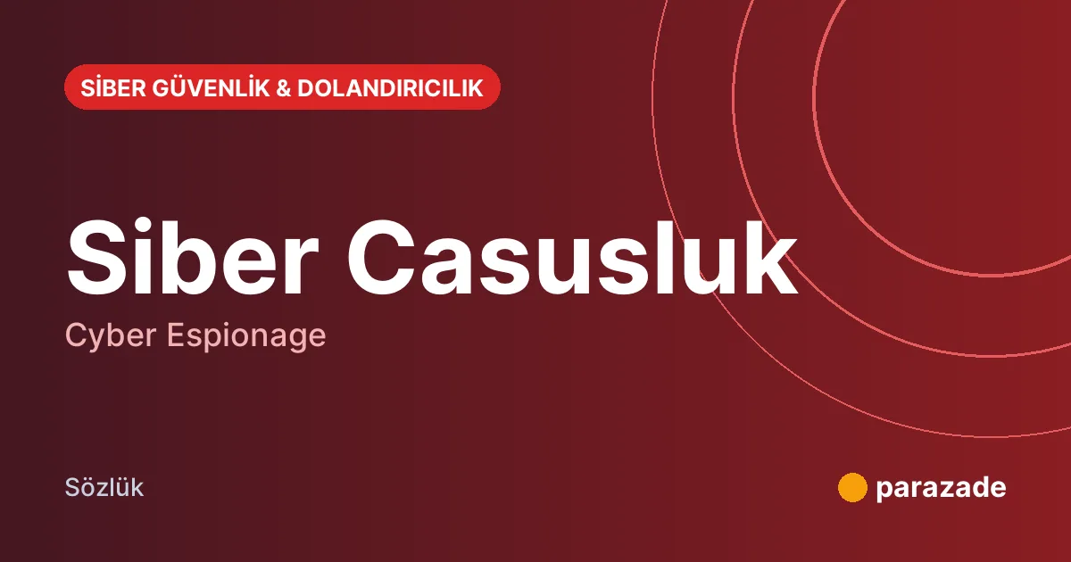 Siber Casusluk nedir?