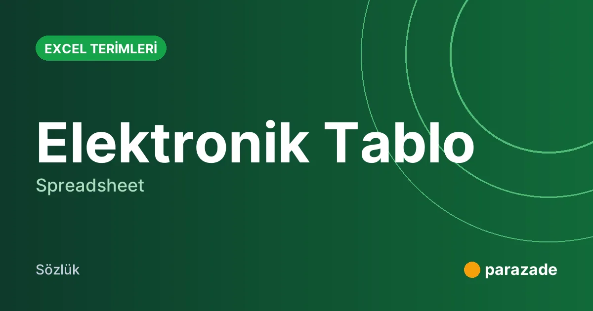 Elektronik Tablo nedir?