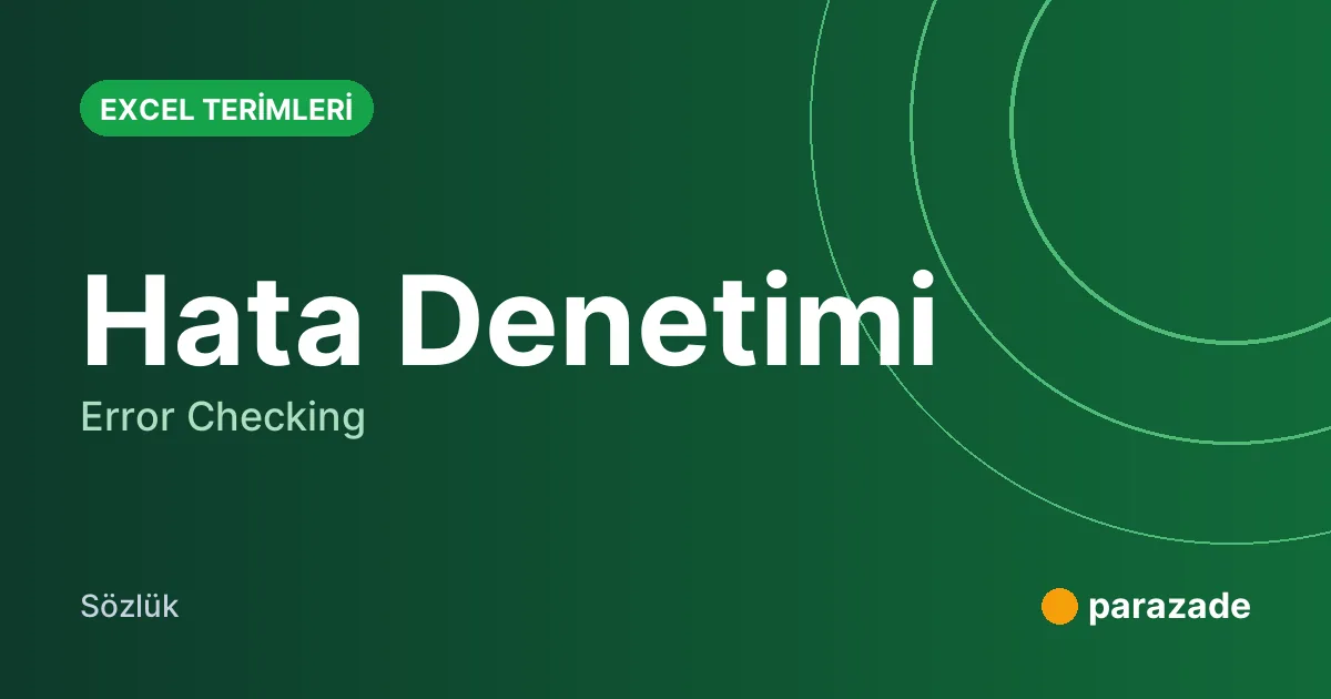 Hata Denetimi nedir?