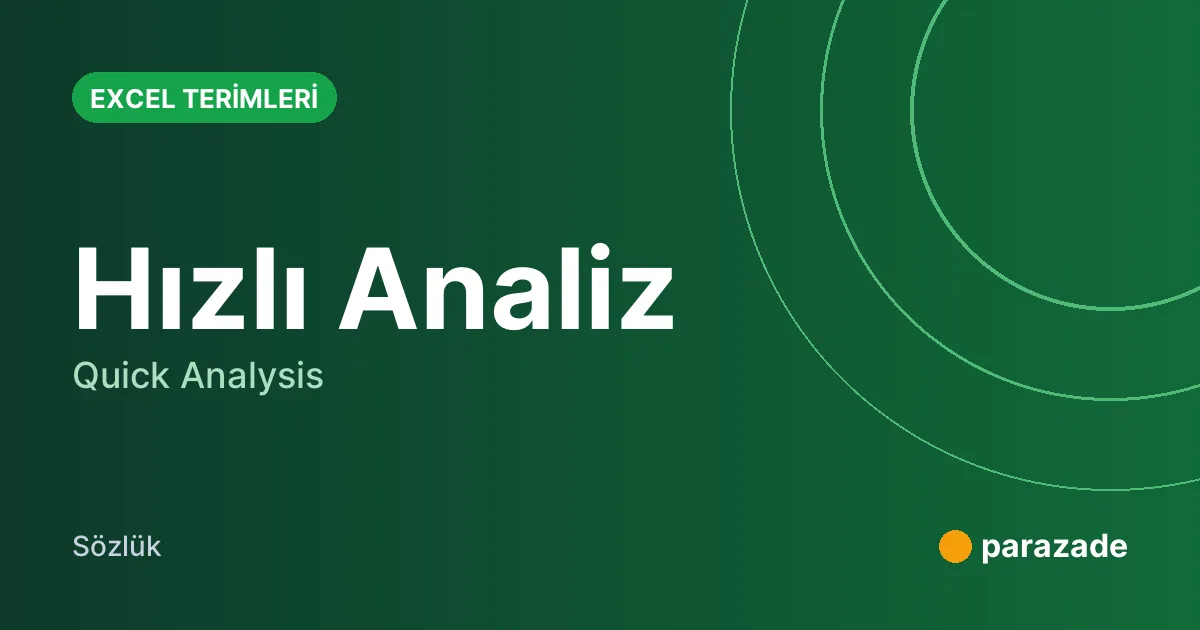 Hızlı Analiz nedir?