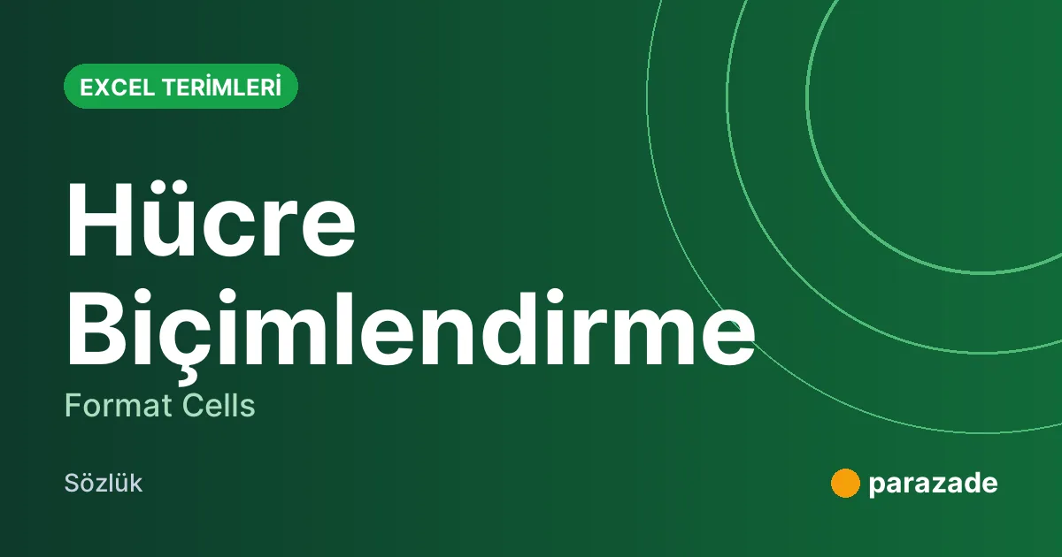 Hücre Biçimlendirme nedir?