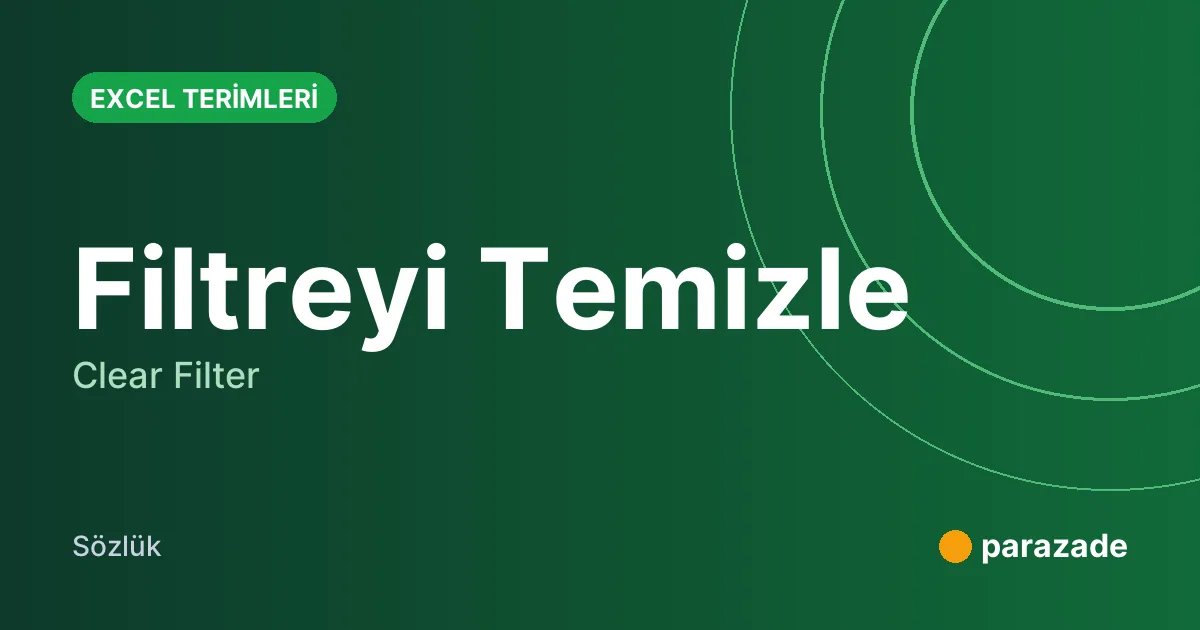 Filtreyi Temizle nedir?