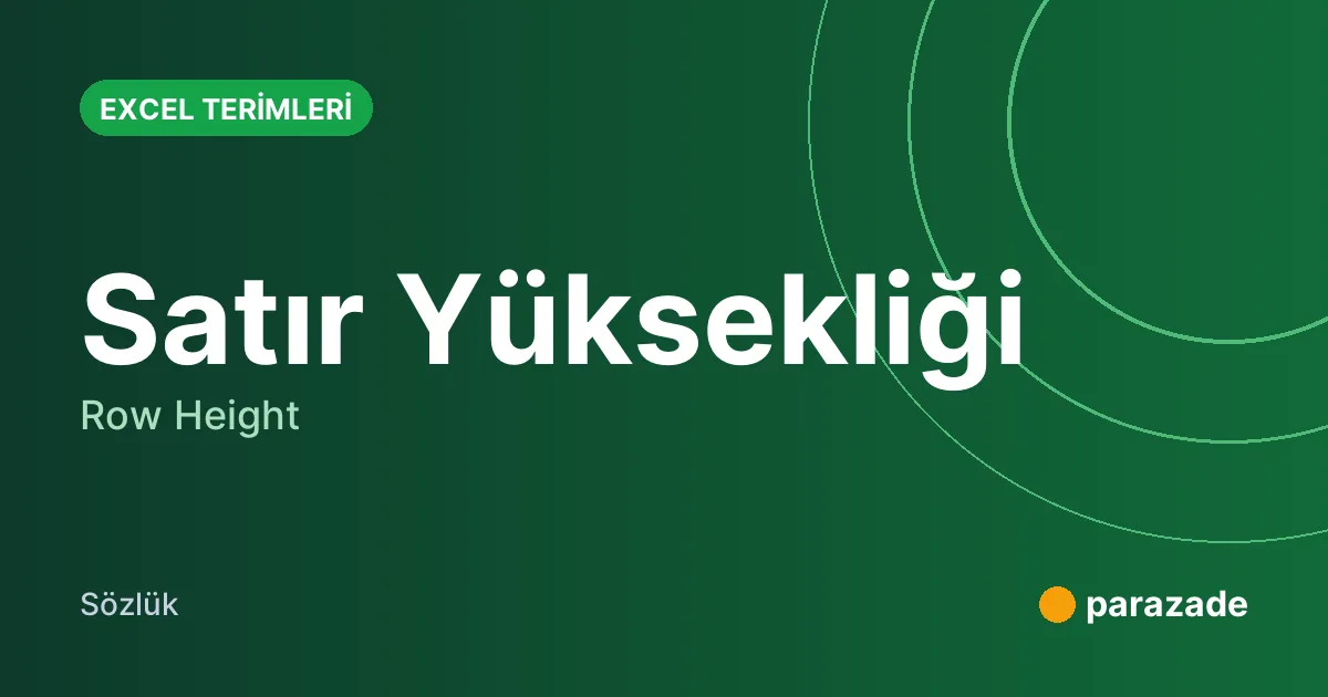 Satır Yüksekliği nedir?
