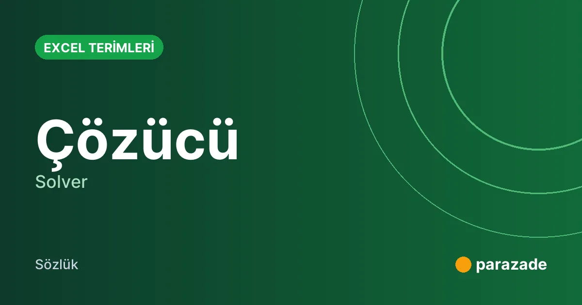 Çözücü nedir?
