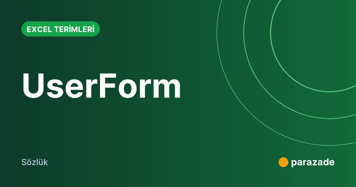 UserForm nedir?