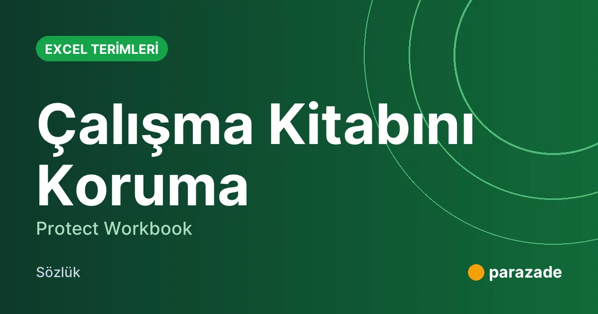 Çalışma Kitabını Koruma nedir?