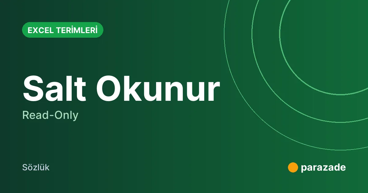 Salt Okunur nedir?