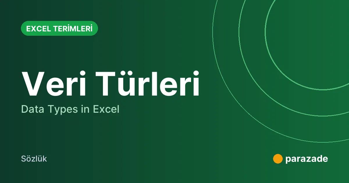 Veri Türleri nedir?