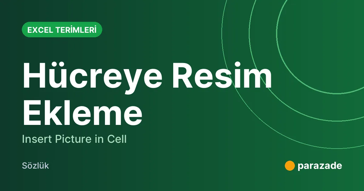 Hücreye Resim Ekleme nedir?