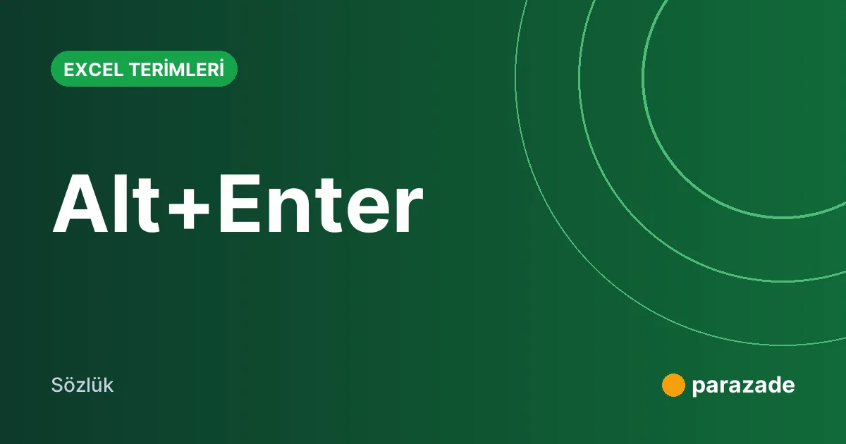 Alt+Enter nedir?