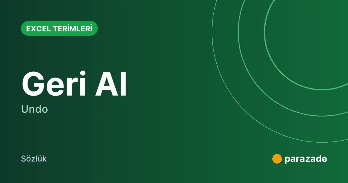 Geri Al nedir?