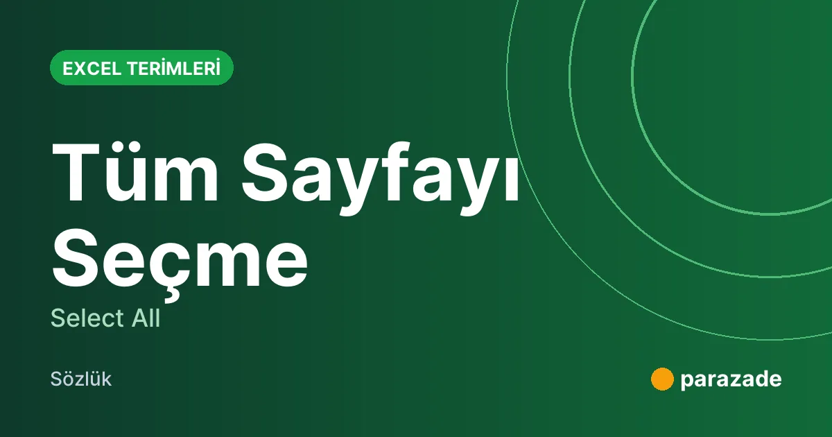 Tüm Sayfayı Seçme nedir?