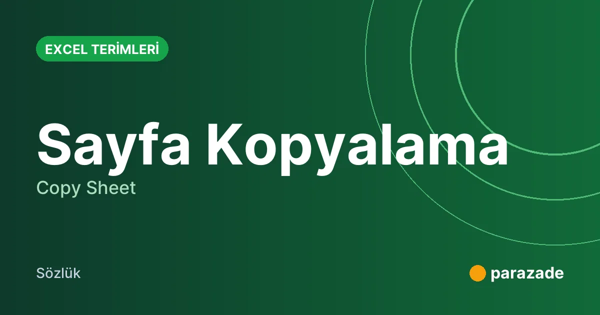 Sayfa Kopyalama nedir?