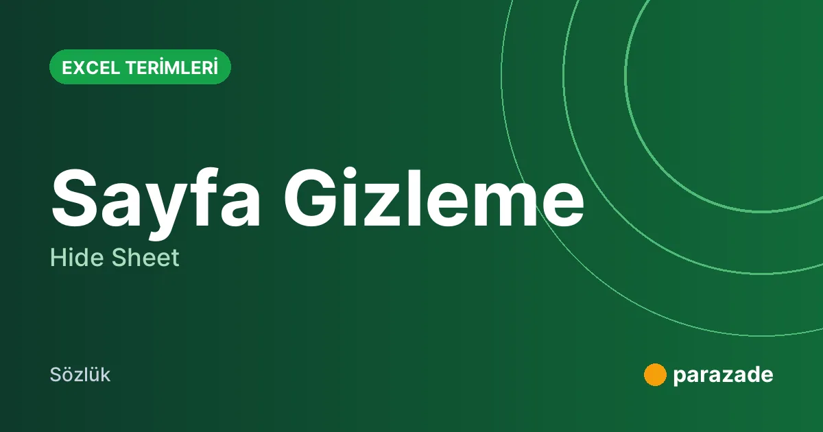 Sayfa Gizleme nedir?