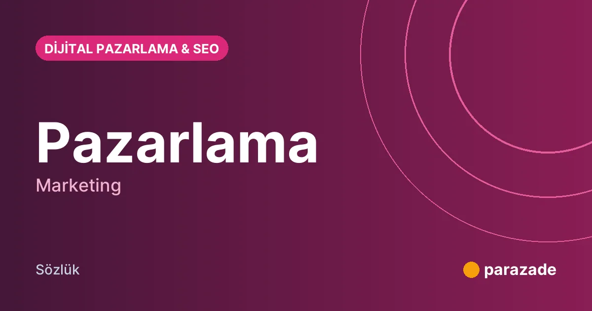 Pazarlama nedir?