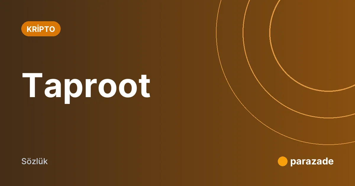 Taproot nedir?