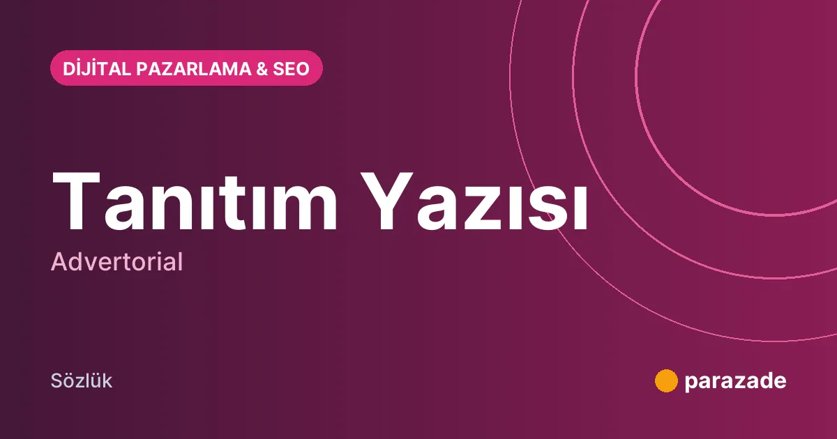 Tanıtım Yazısı nedir?