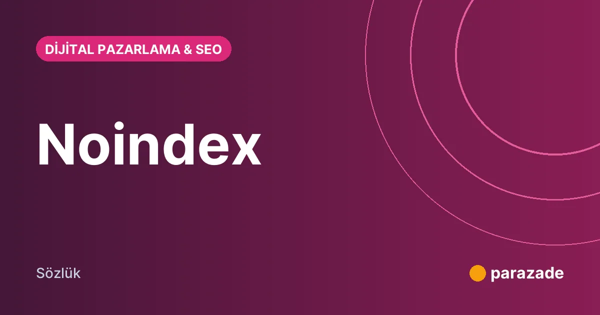 Noindex nedir?