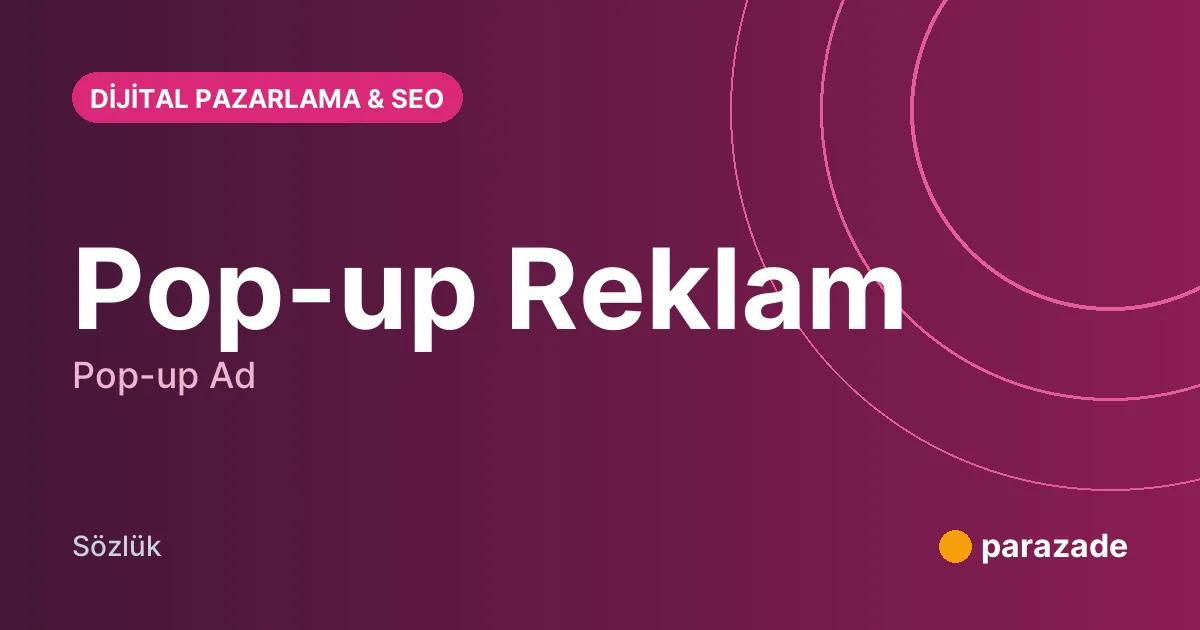 Pop-up Reklam nedir?