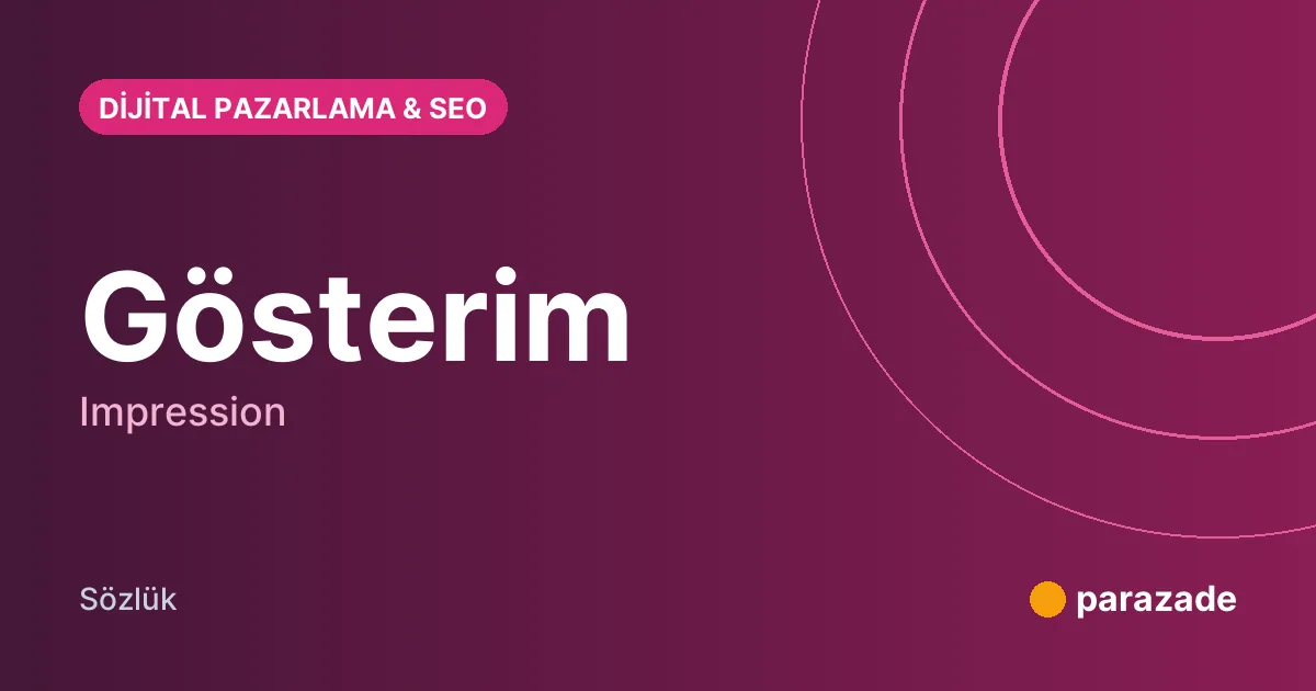 Gösterim nedir?