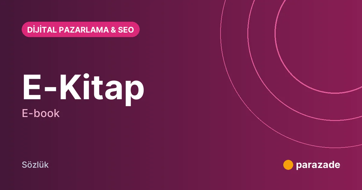 E-Kitap nedir?