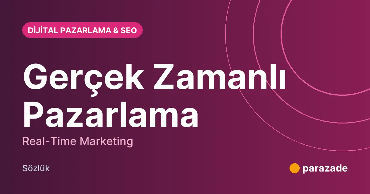 Gerçek Zamanlı Pazarlama nedir?