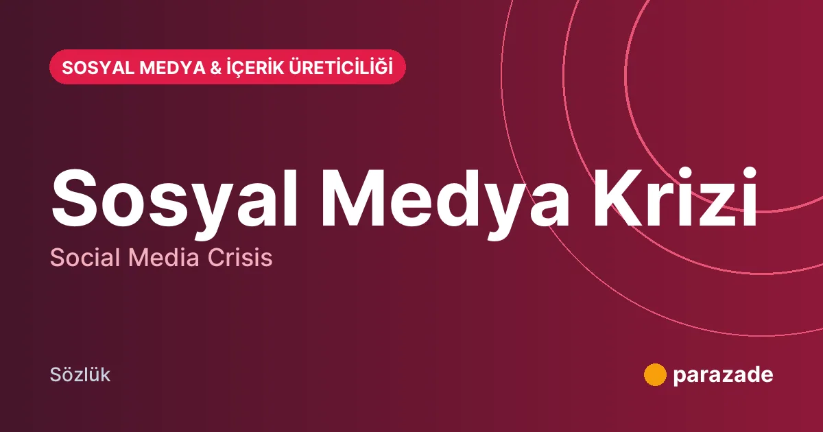 Sosyal Medya Krizi nedir?