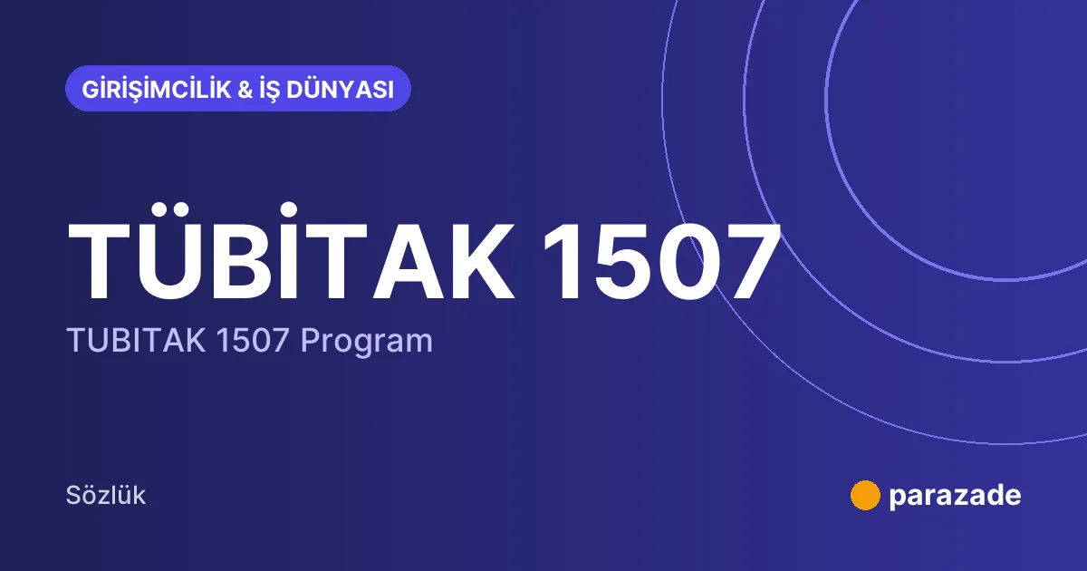 TÜBİTAK 1507 nedir?