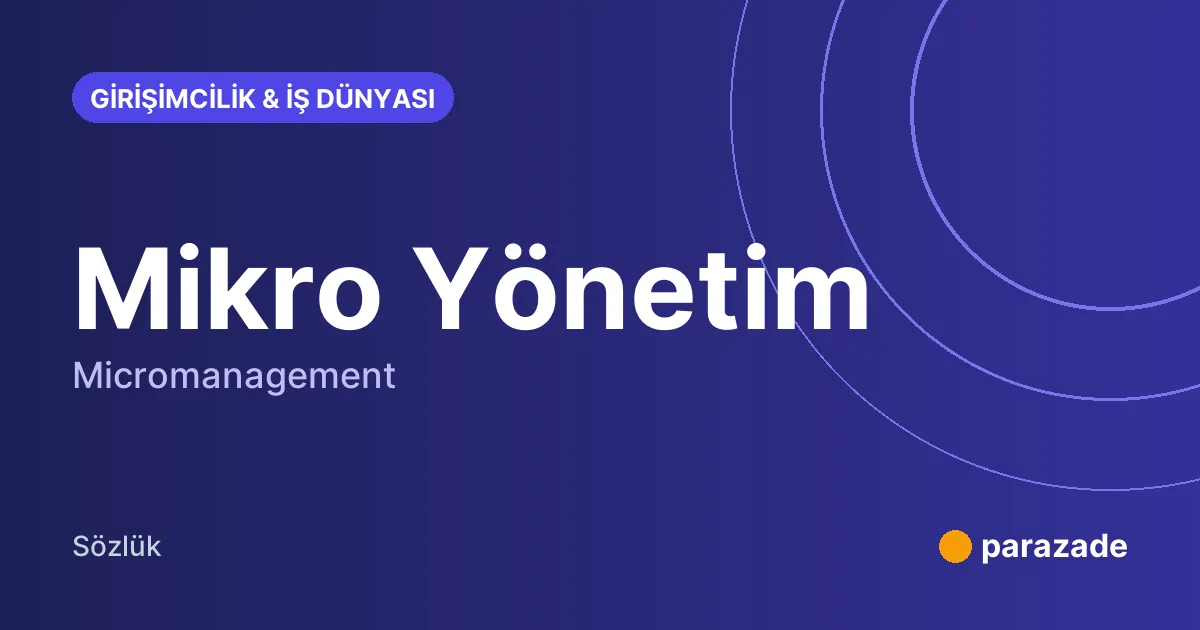 Mikro Yönetim nedir?