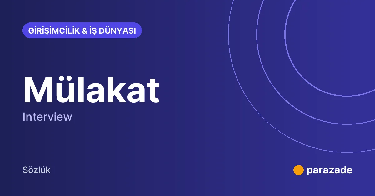Mülakat nedir?