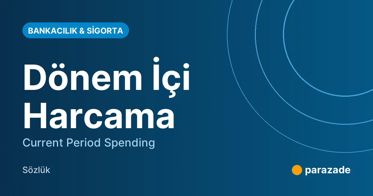 Dönem İçi Harcama nedir?