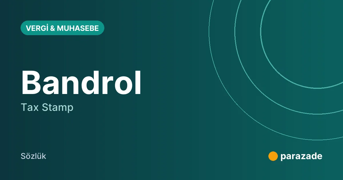 Bandrol nedir?