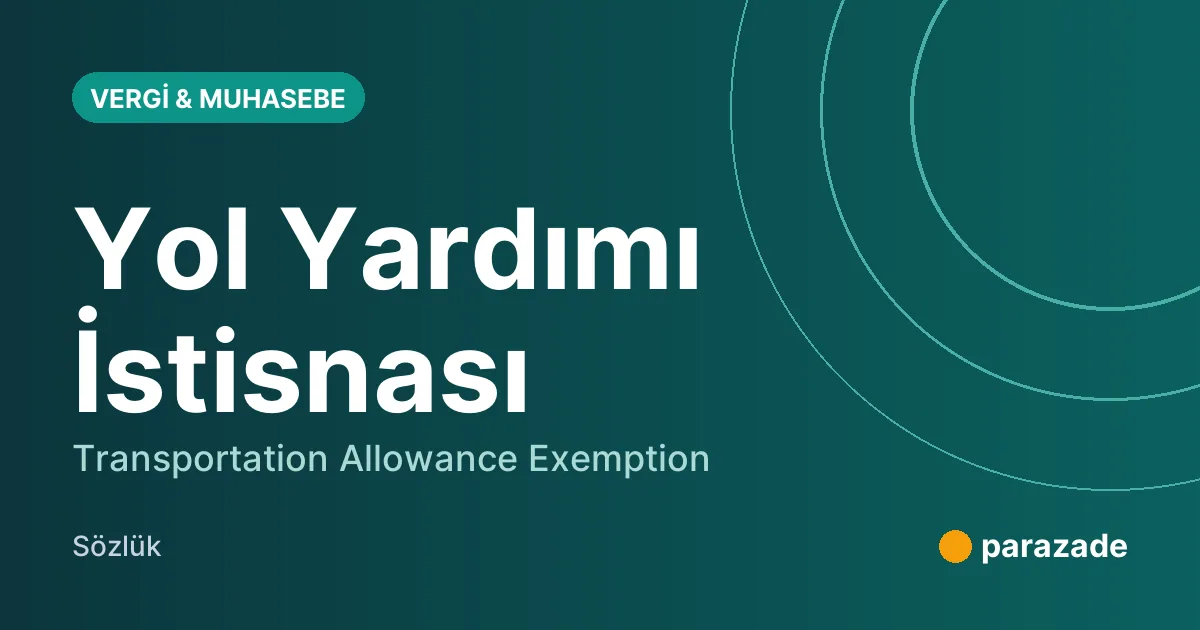 Yol Yardımı İstisnası nedir?