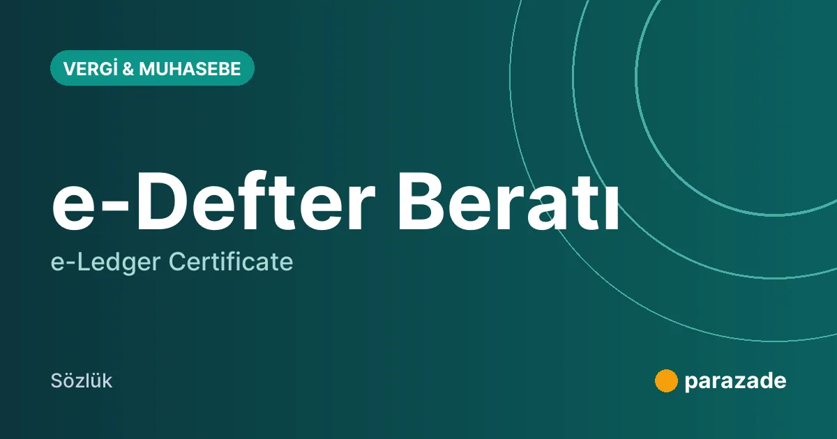 e-Defter Beratı nedir?