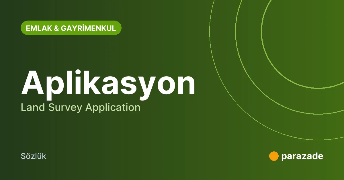 Aplikasyon nedir?