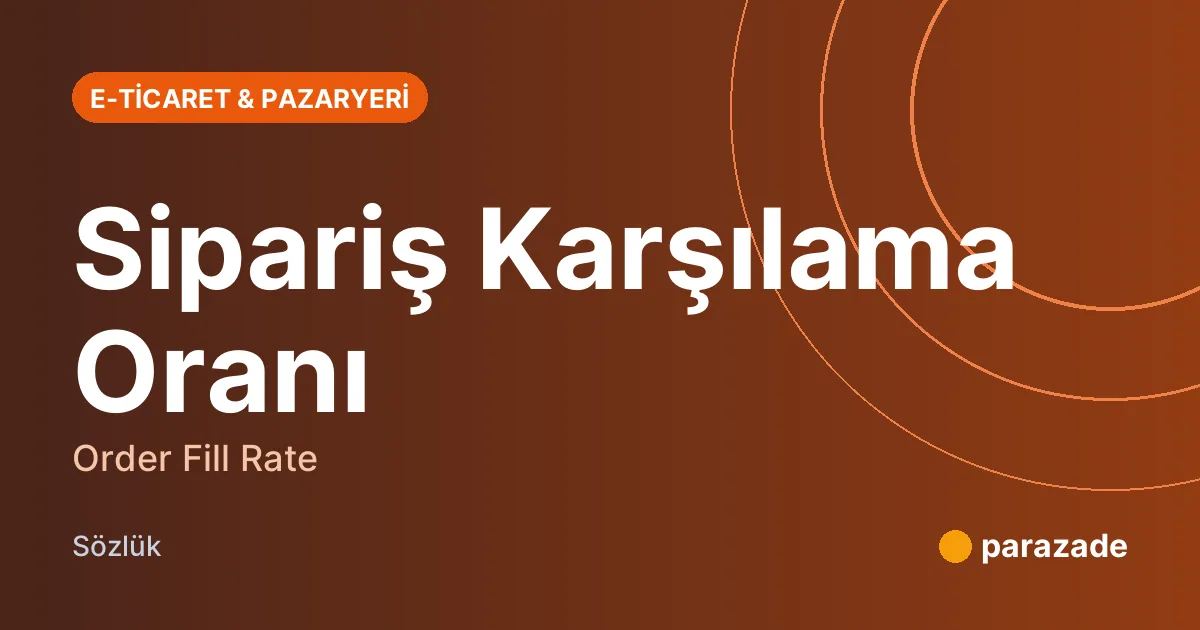 Sipariş Karşılama Oranı nedir?