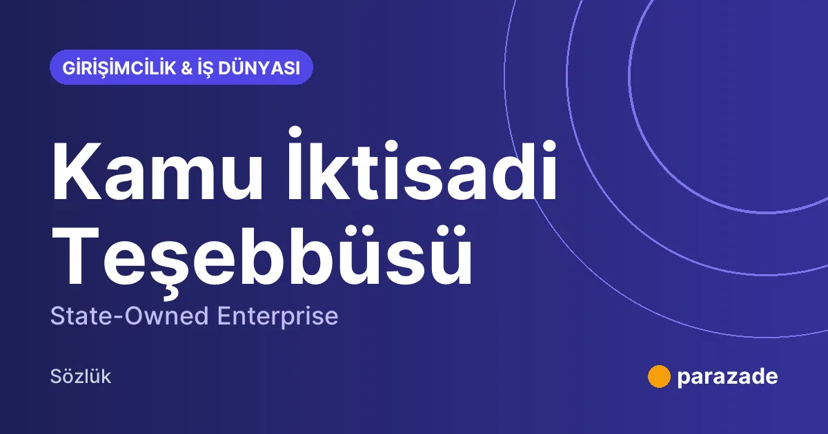 Kamu İktisadi Teşebbüsü nedir?