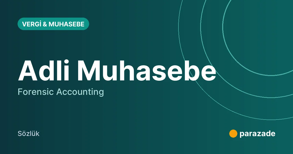 Adli Muhasebe nedir?