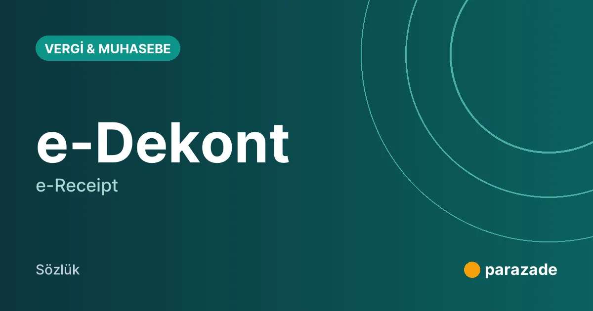 e-Dekont nedir?