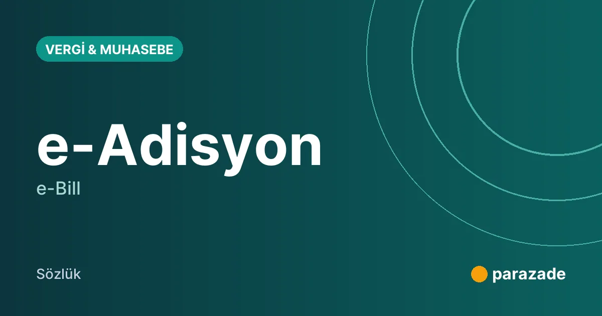e-Adisyon nedir?