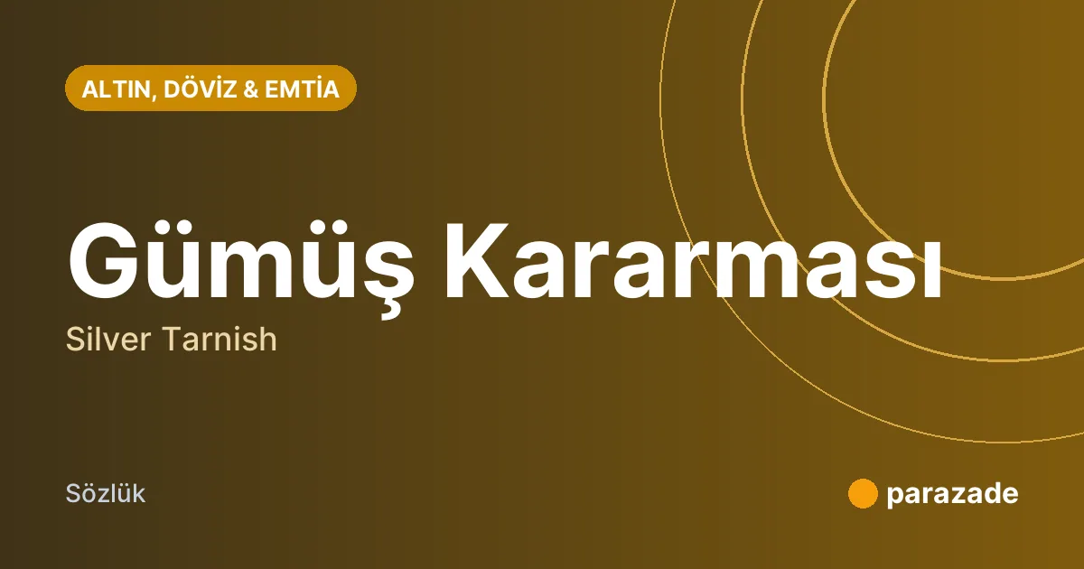 Gümüş Kararması nedir?