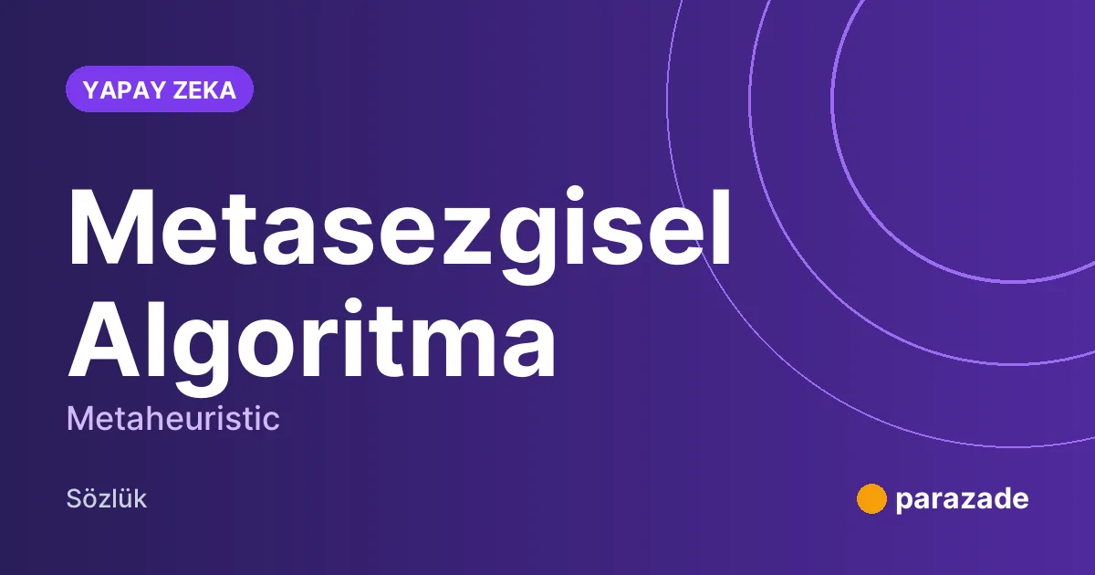 Metasezgisel Algoritma nedir?