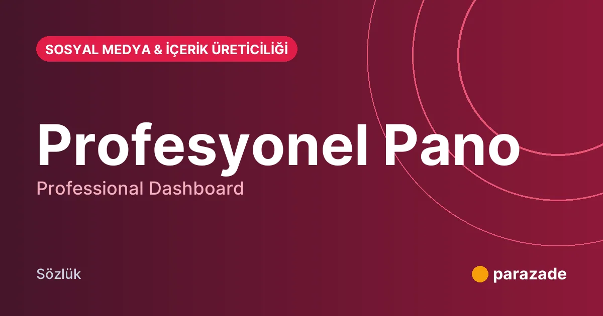 Profesyonel Pano nedir?