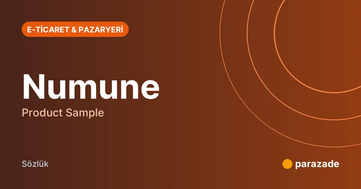 Numune nedir?