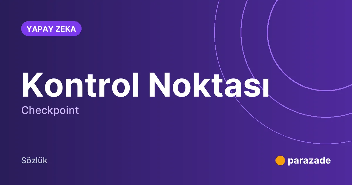 Kontrol Noktası nedir?