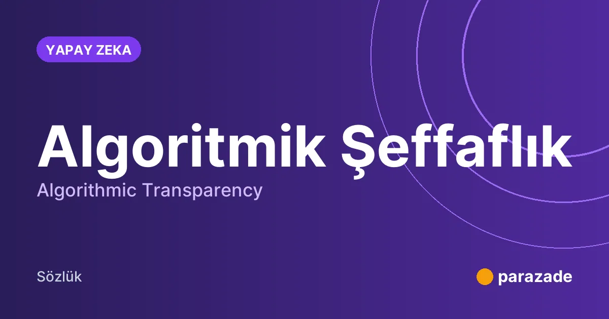 Algoritmik Şeffaflık nedir?
