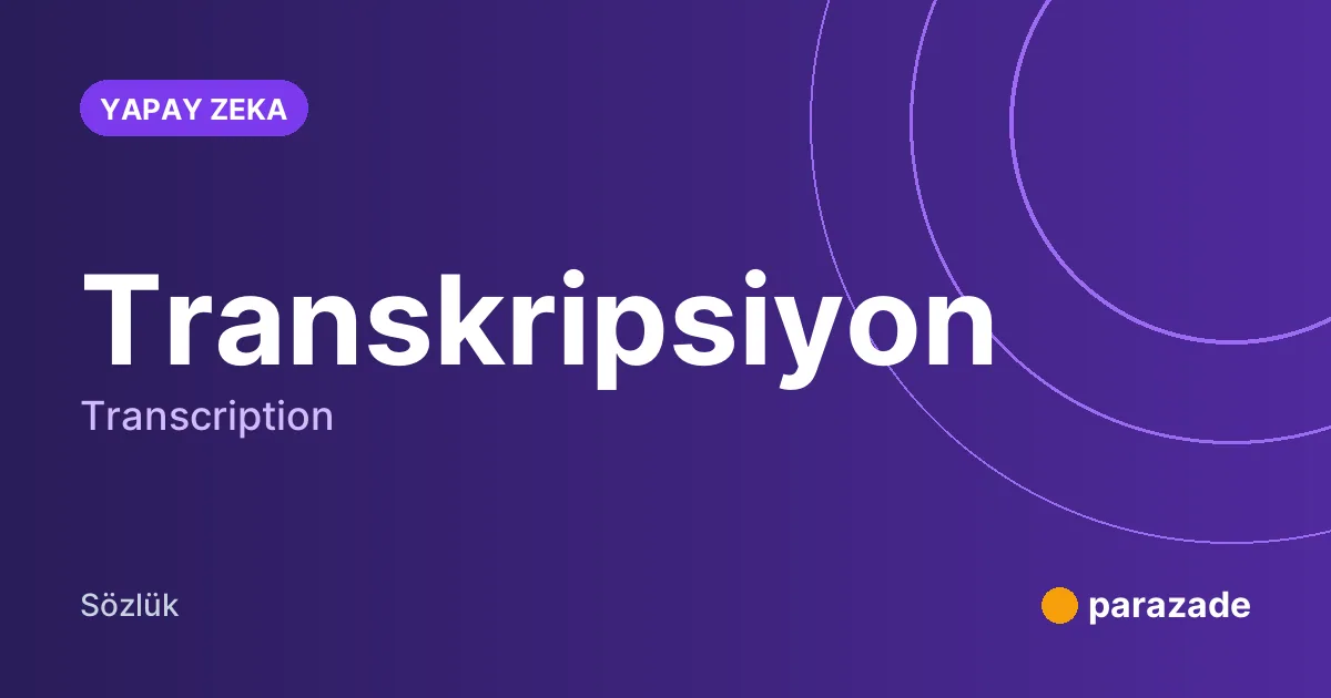 Transkripsiyon nedir?
