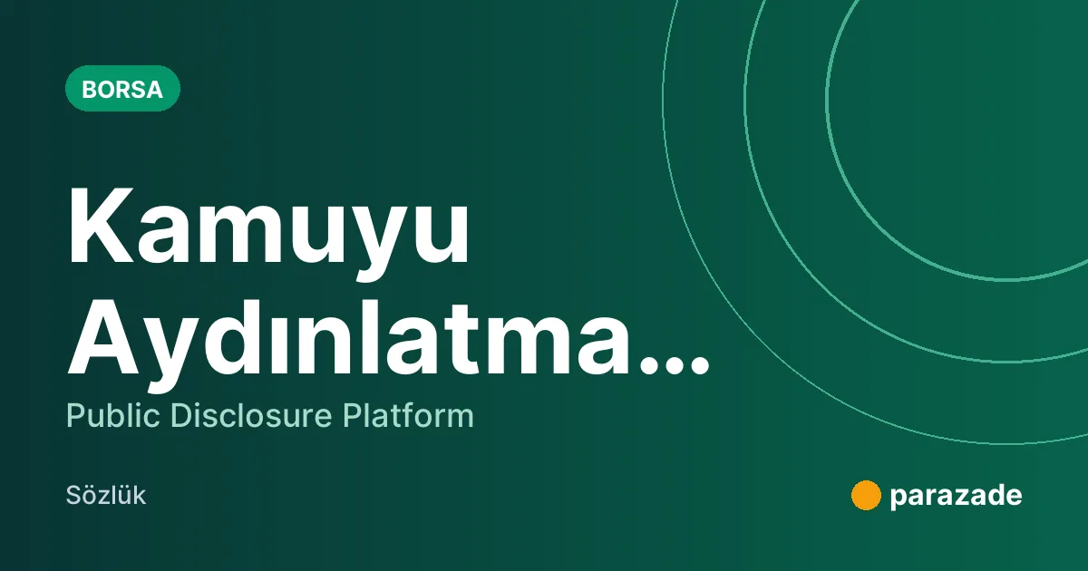 Kamuyu Aydınlatma Platformu nedir?