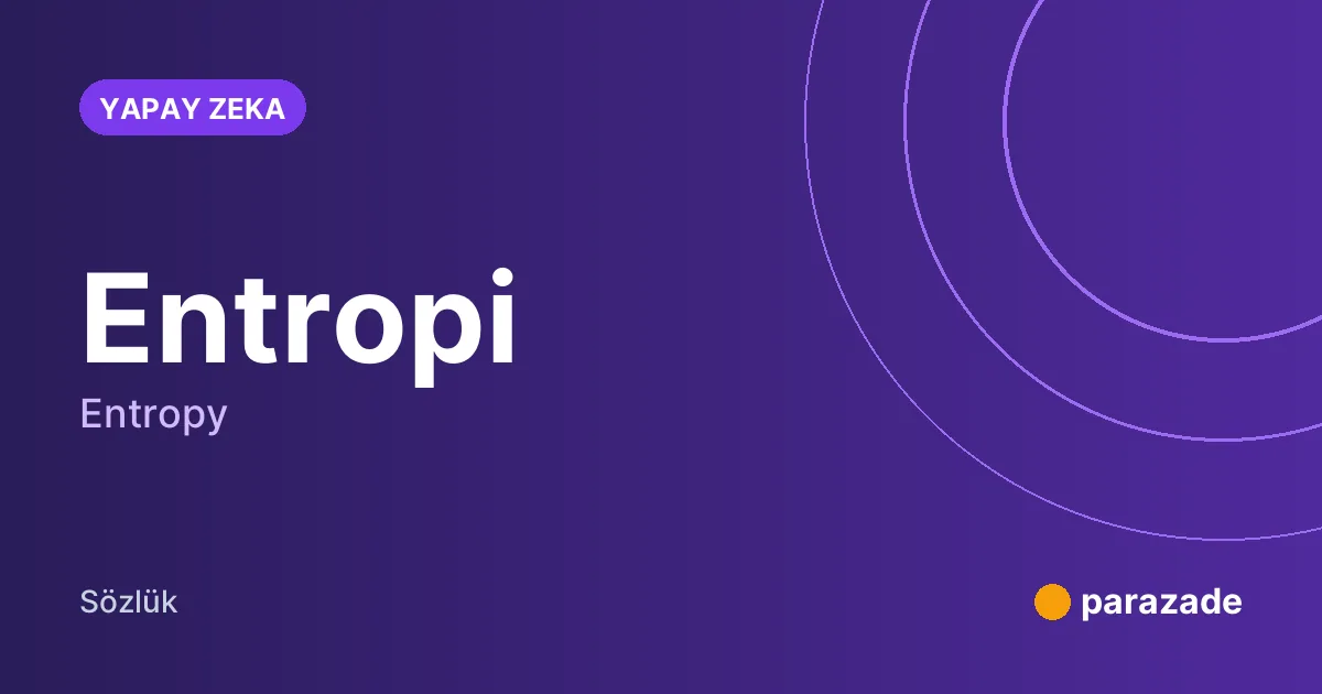 Entropi nedir?
